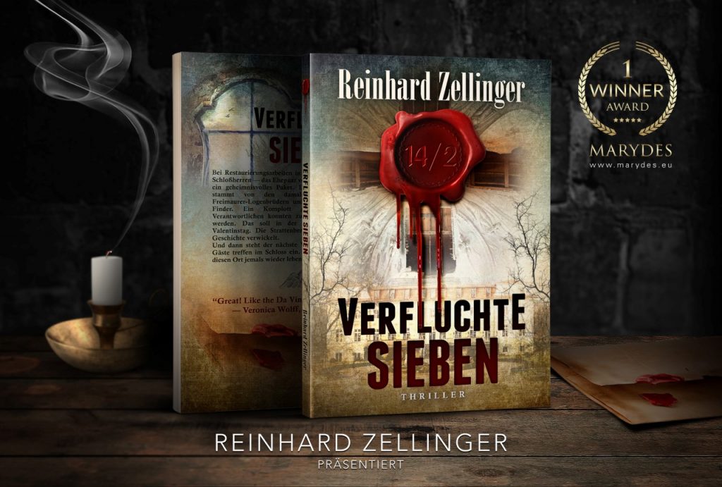 The book Verfluchte Sieben by Reinhard Zellinger, created by MaryDes Designs.