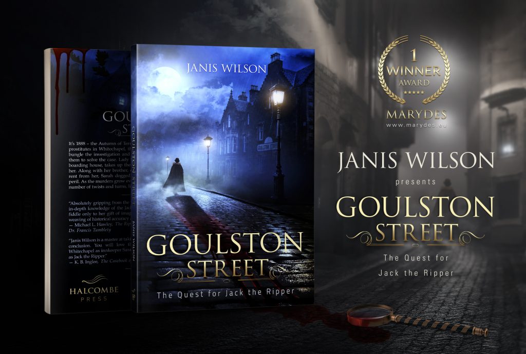 The book Goulston Street by Janis Wilson. Design by MaryDes Designs.